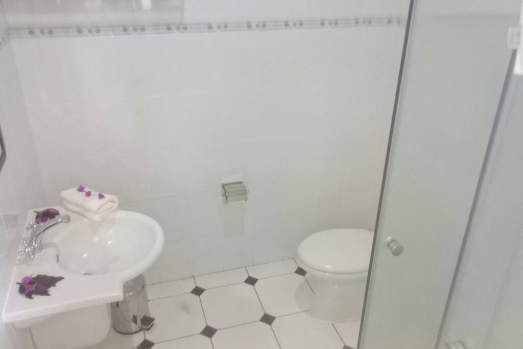 The ensuite bathroom