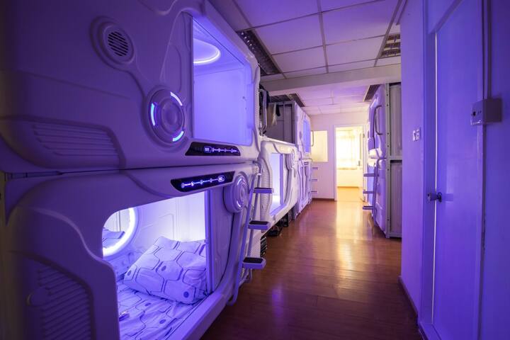 Capsule for one beside Mong Kok police station