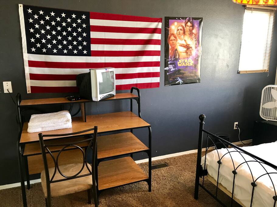 Desk and cable TV