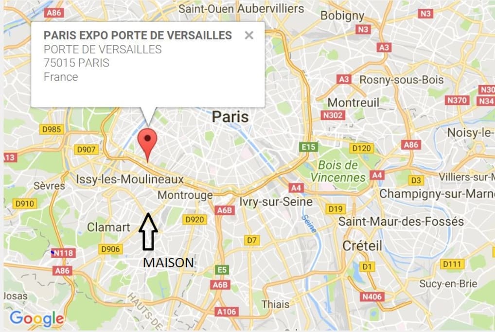Paris Expo = 15 minutes by car