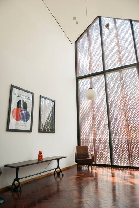 Lots of natural light entering the living room.