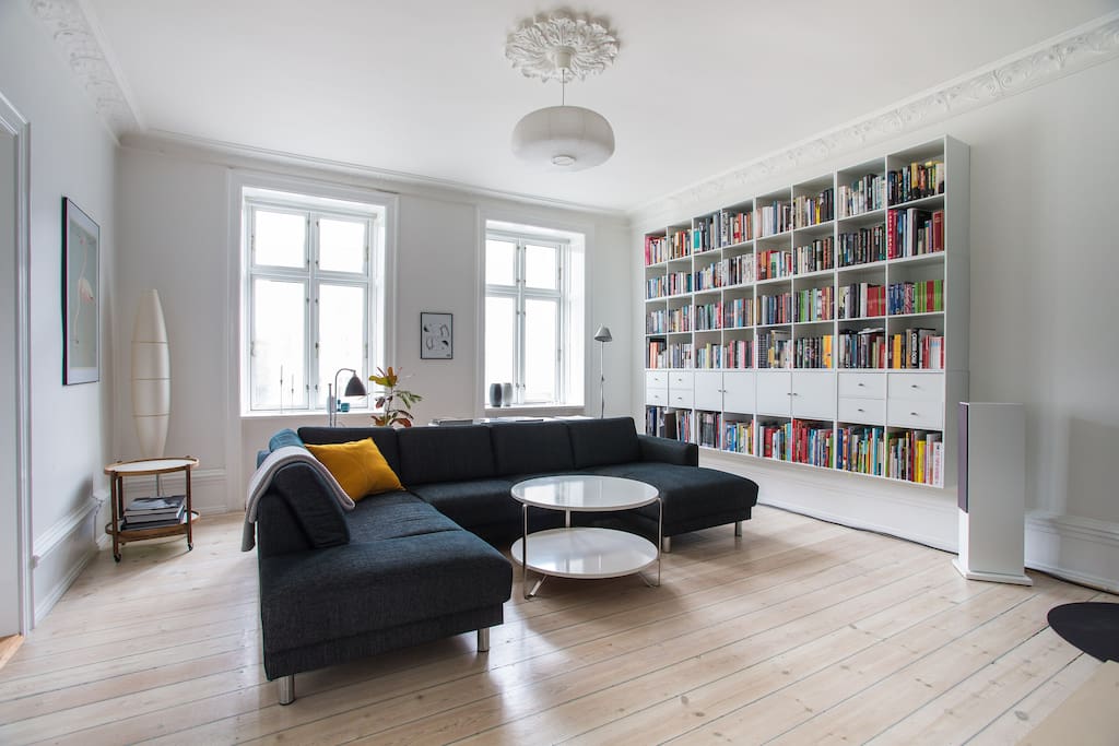 Living room with view to the street.