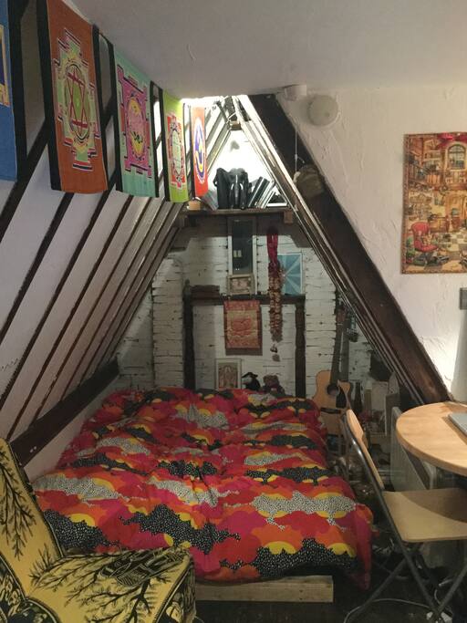 Cozy sleeping arrangements, nice living room