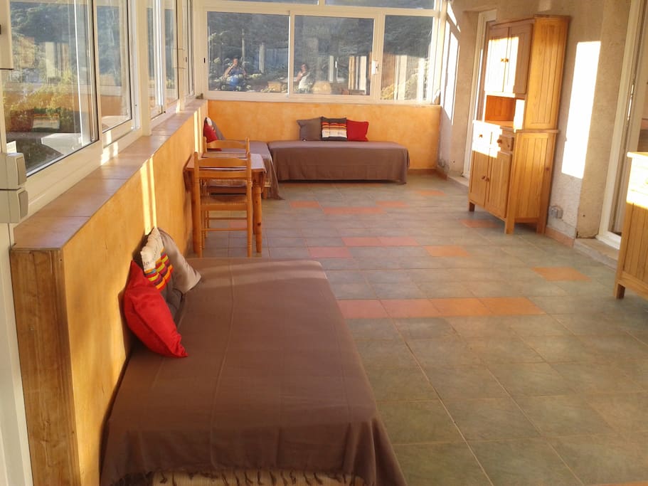véranda de 40 m2, vue sur le maquis a 180°