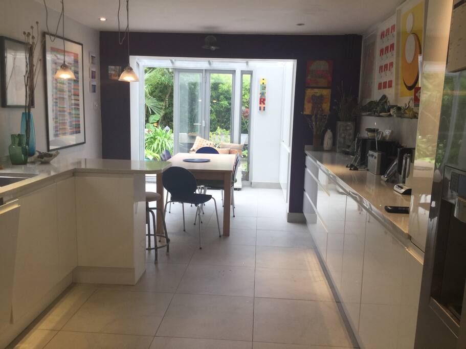 Large open & sun filled kitchen with easy access to the garden.
