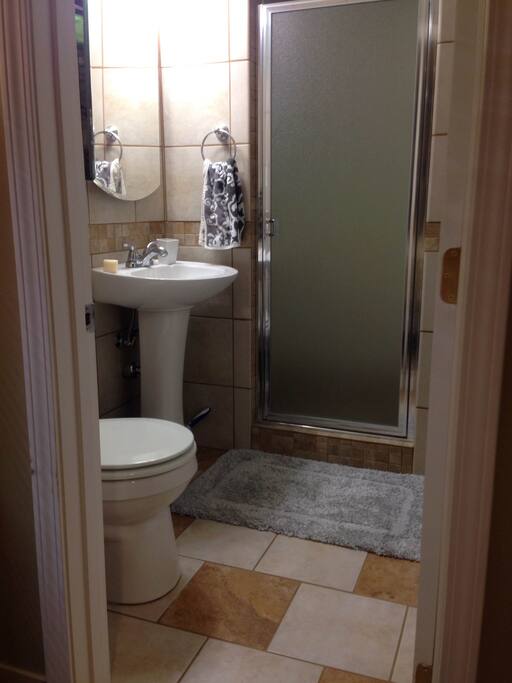 Your own bath and shower.