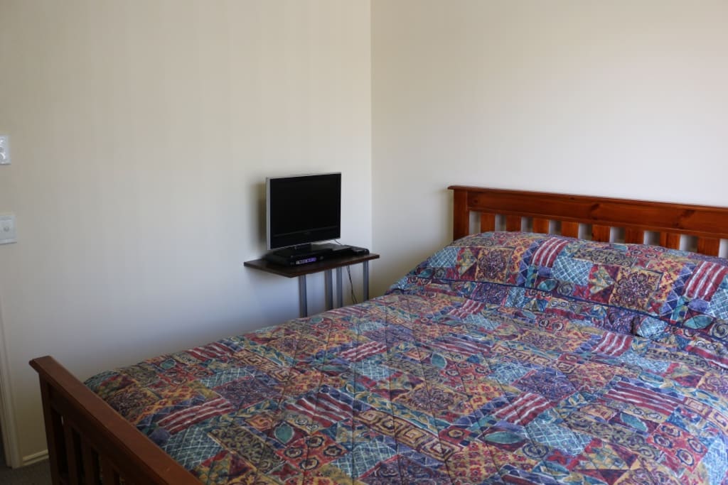 Bed with TV and Set-top Box