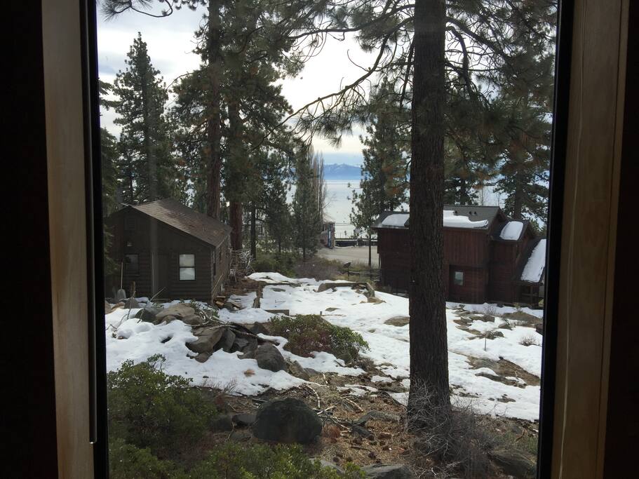 View from living room of the lake.
