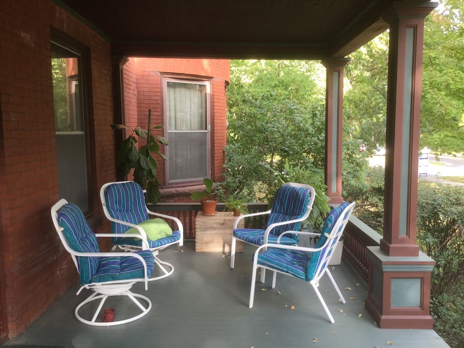 The perfect porch for watching the world go by.
