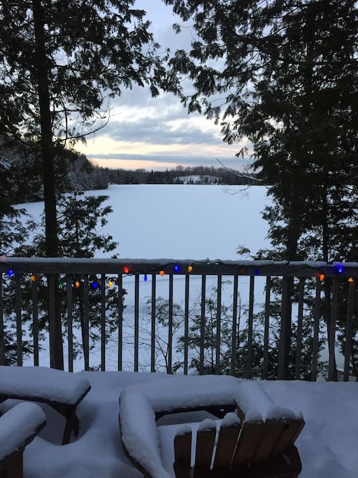 The view from the deck and living room
