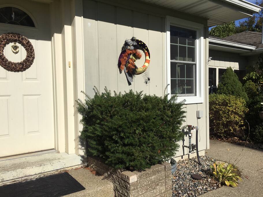 front of the house