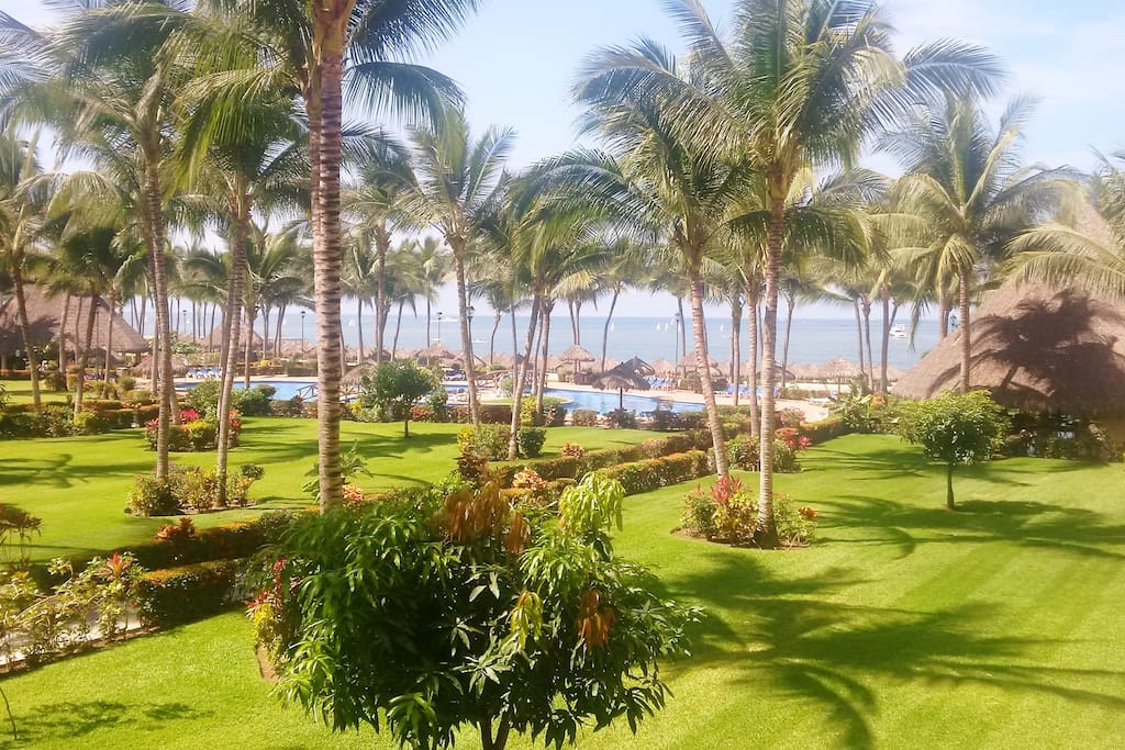 VIEW OF GARDENS FROM DECK