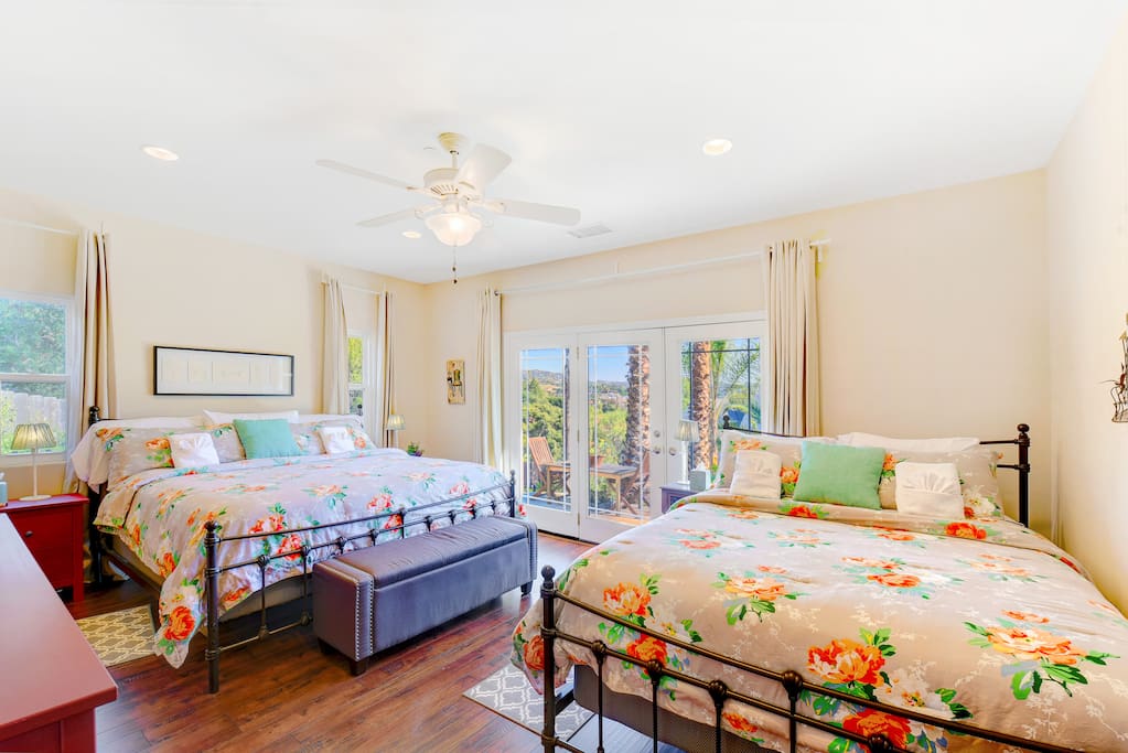 Master bedroom w/ king and queen