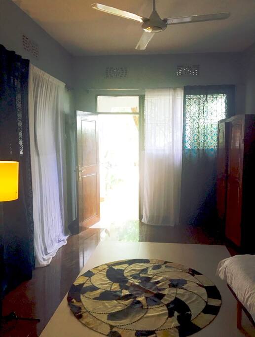 Inside guest room looking into your entrance and veranda
