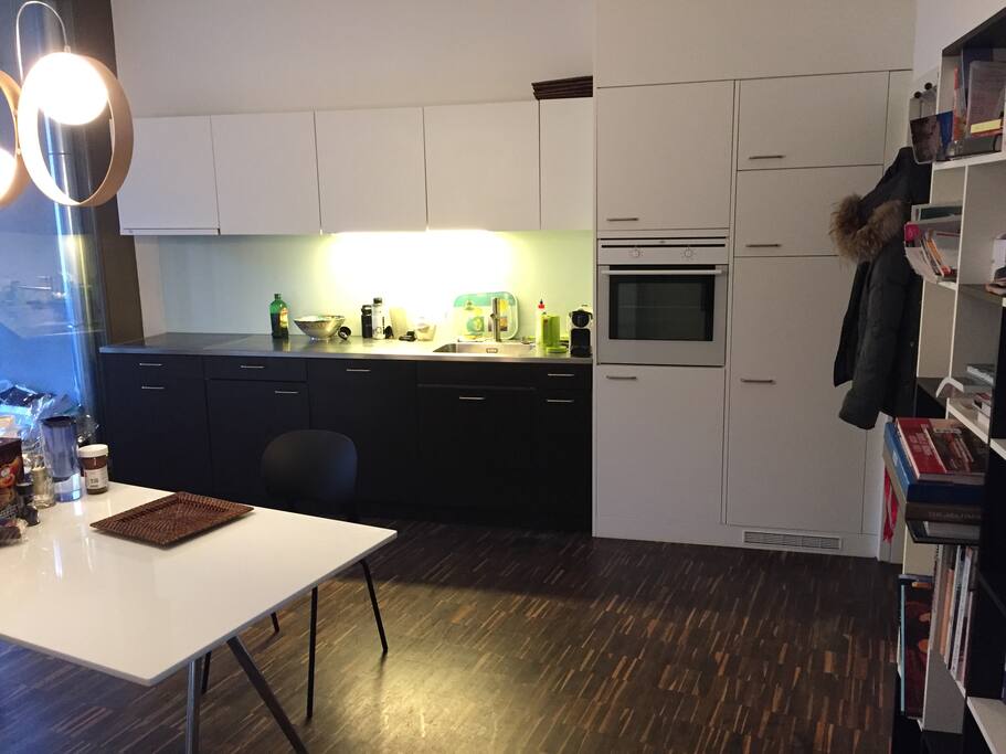Modern kitchen, private space for your use in the fridge