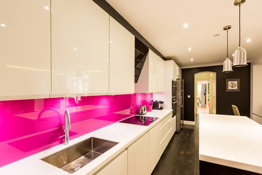 Lots of personality in the kitchen.