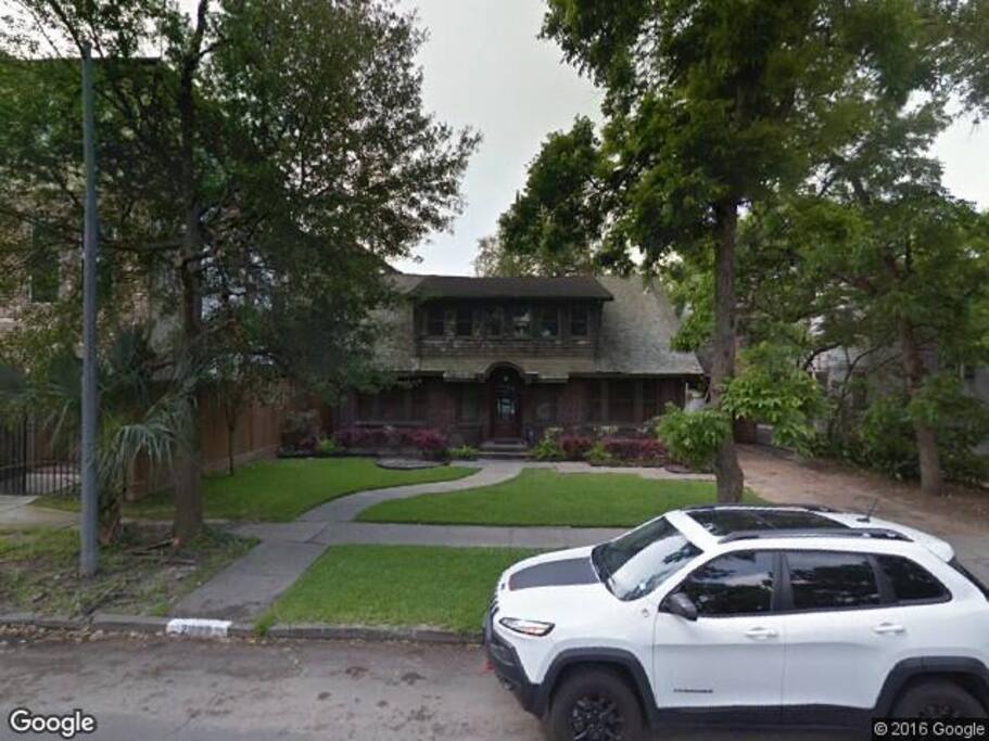 Nestled behind a turn of the century home