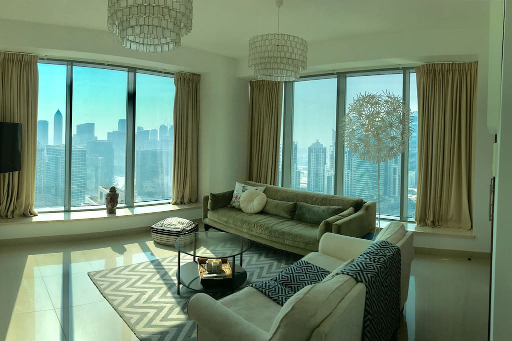 Living room with panoramic views