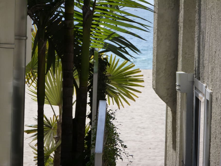 View from the Master Bedroom with Peek-a-boo Pacific view. 100 ft. to the boardwalk and sand.