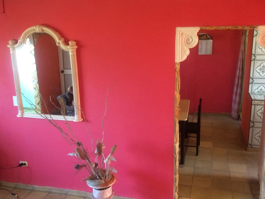 living room and dining room