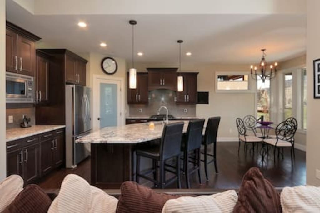 Stunning open concept kitchen living space
