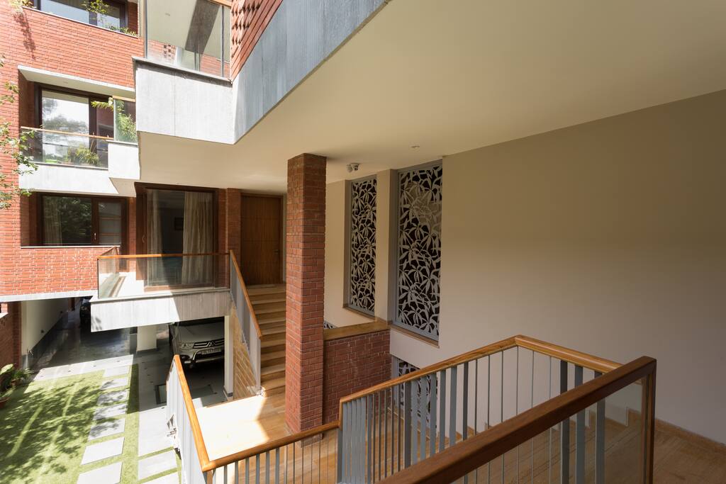 View of the outside from the rear balcony