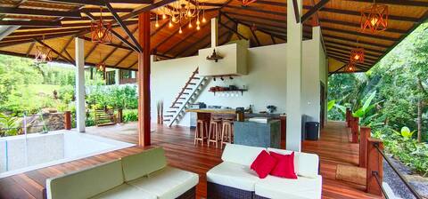 The gorgeous 3 bedroom sea view villa with pool.