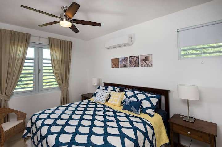 Master bedroom with king bed & A/C