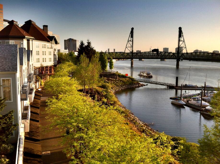 Located at the fun and lively Riverplace Esplanade - this is he view from our balcony