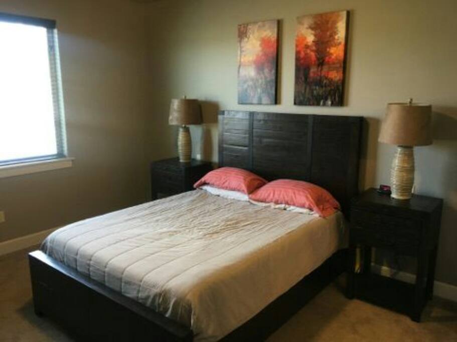 Master bedroom with queen size bed