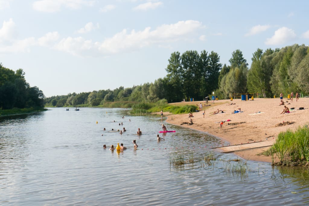 Beach by the harbour