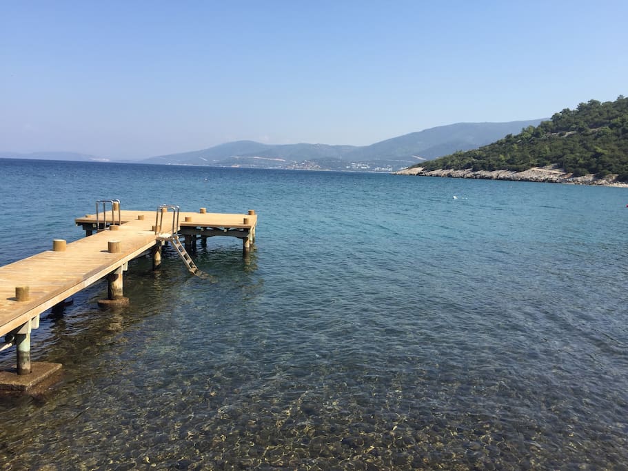 private beach 300 steps away villa