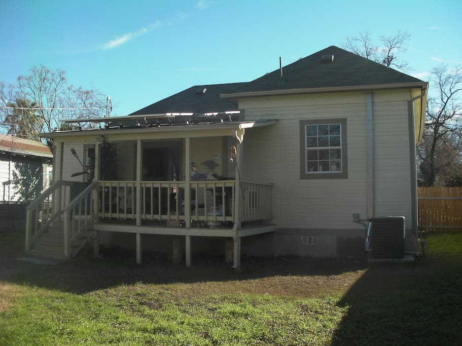 Back porch with barbeque