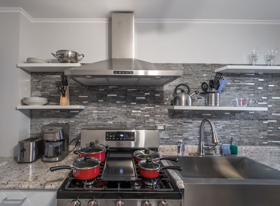 The renovated kitchen makes cooking a joy for everyone