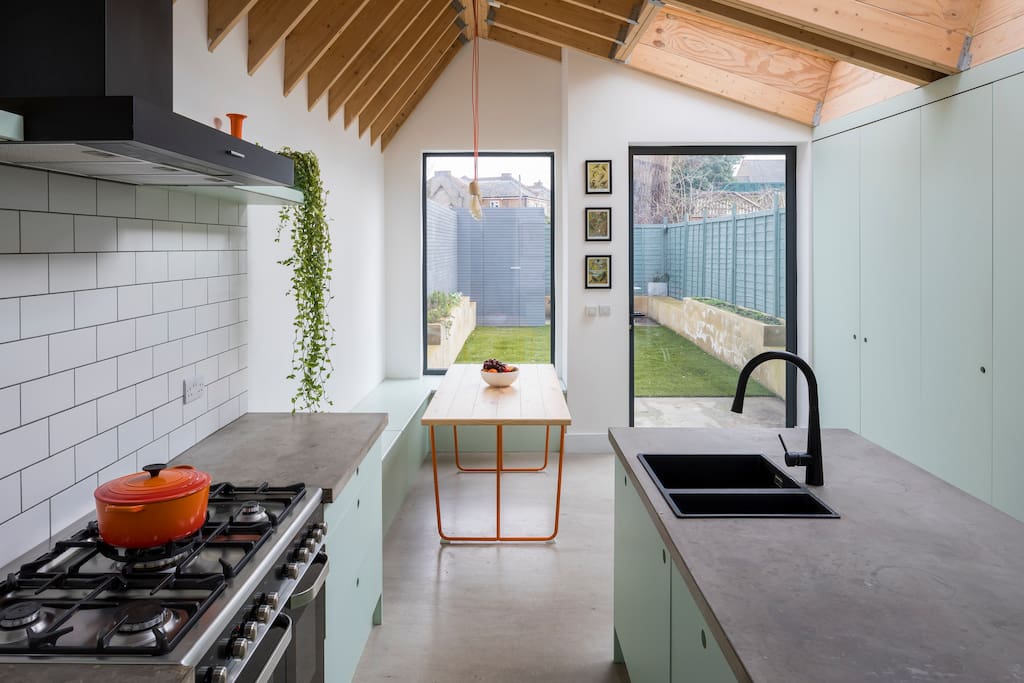 6m long kitchen leading on to garden