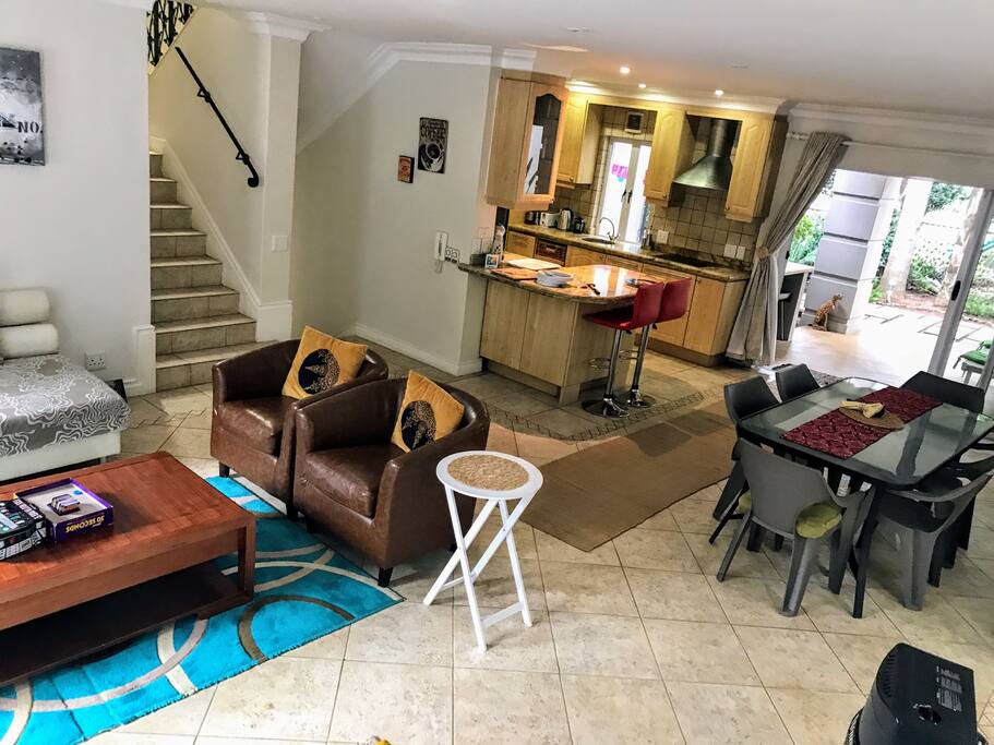 Living areas and kitchen/open dining