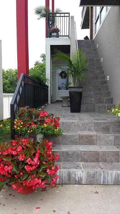 Your own private entrance to your lower level Airbnb.