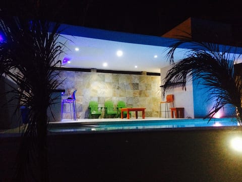 Campeche Beach House, Blue Sea, Pool, and Beach