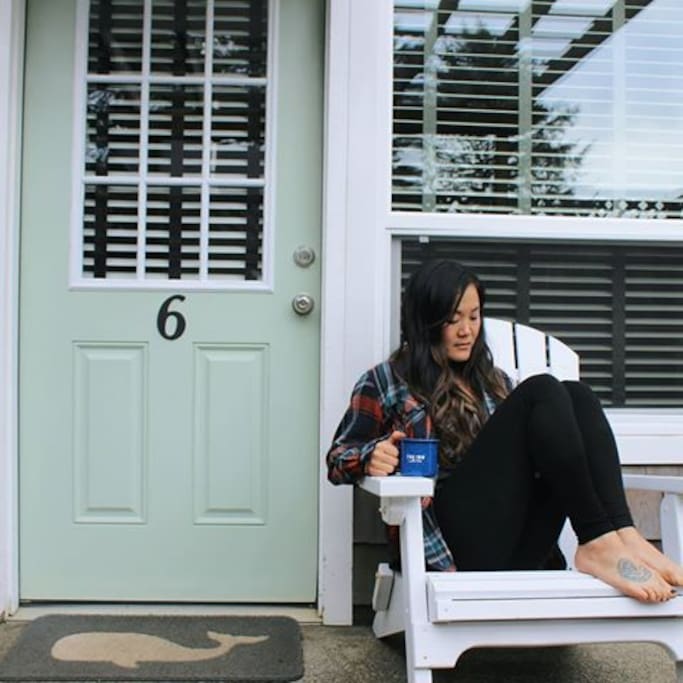 The former innkeeper's quarters, Apartment 6 features a private patio