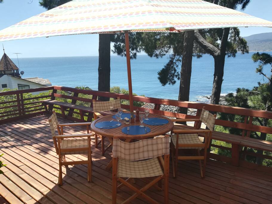 Terraza con Vista al Mar