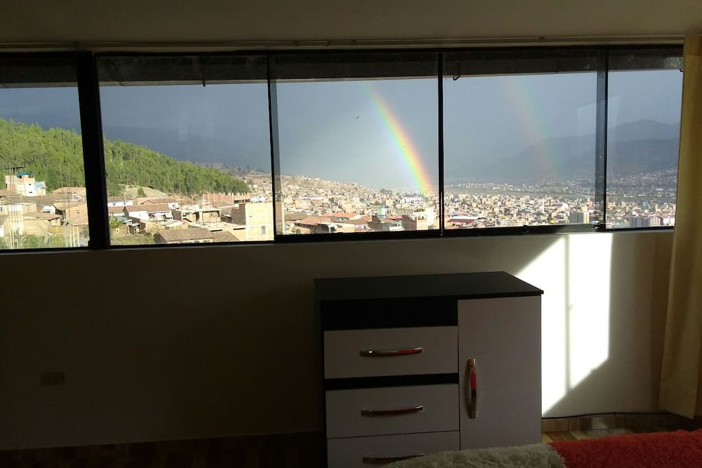Esta época del año los arco iris son cosas de todos los días, desde el apartamento podrá disfrutar a su plenitud.