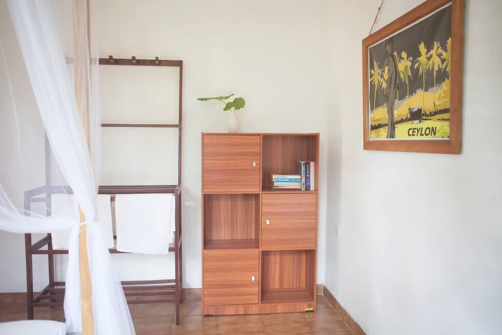 The bedroom has been updated for this season with extra storage