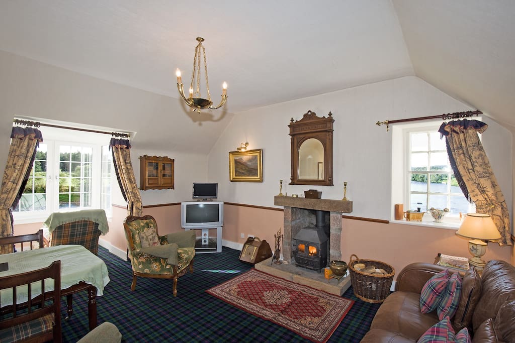 Sitting room with log burner