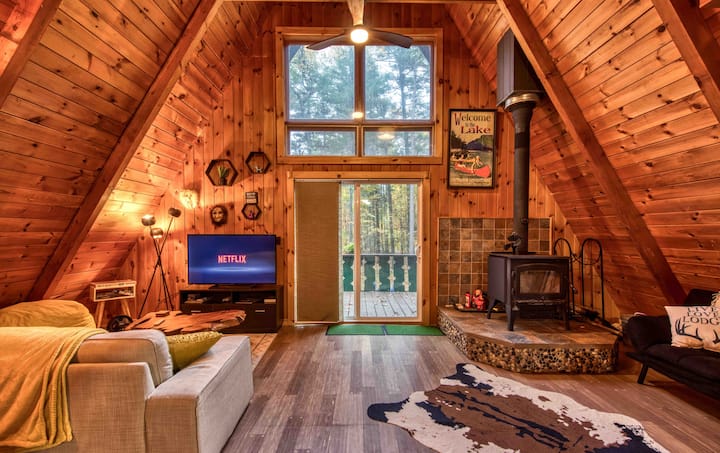 A-Frame Adirondack Chalet w/ Lake Access & Trails - Chalets for Rent in  Jay, New York, United States - Airbnb