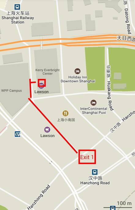 Map to get to tower 2 from the subway