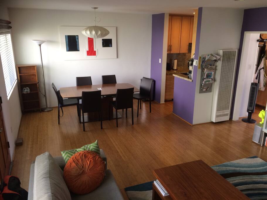 And as you sit in the living room you can look over at the dining table and think of what you might want to eat.