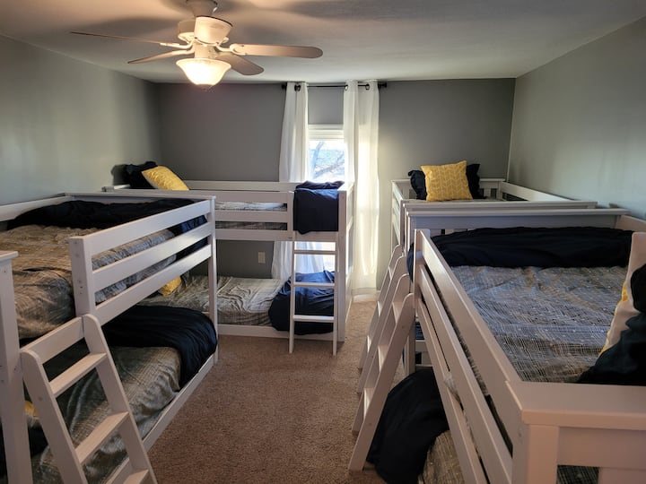 The Frank & Lucy:  4 bunk bed room