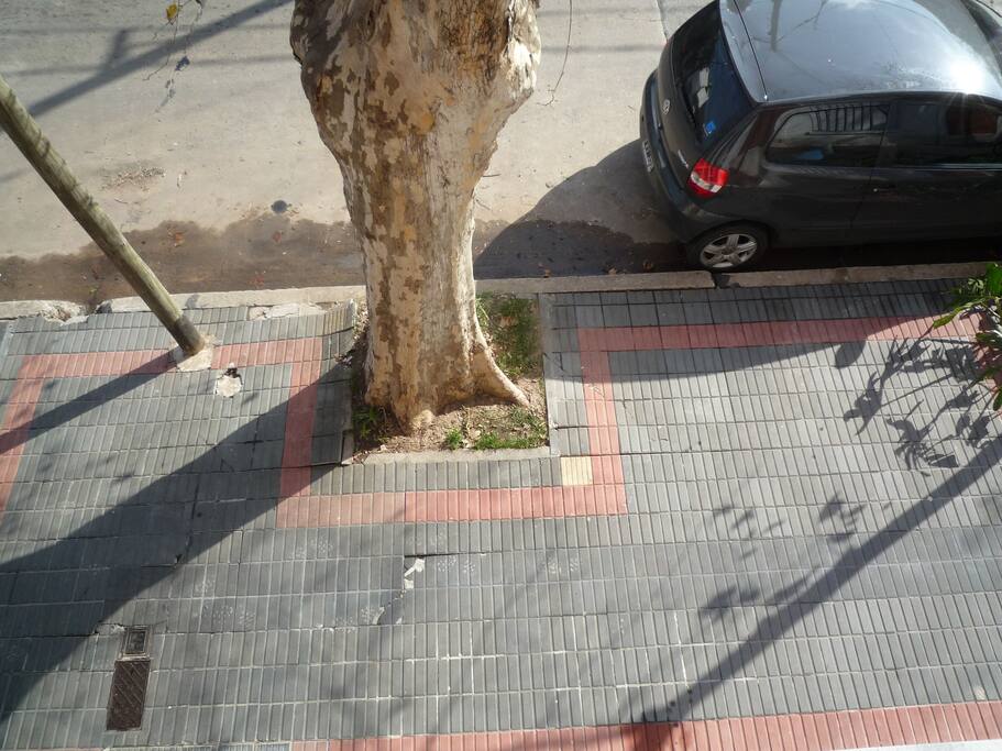 Esta es la vereda mirando desde el balcón