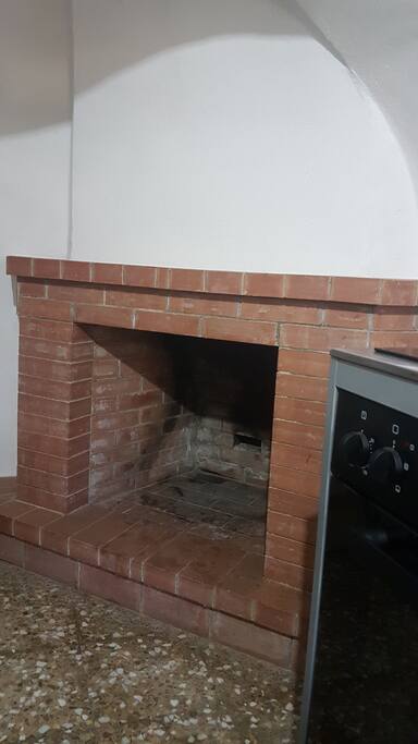caminetto in cucina