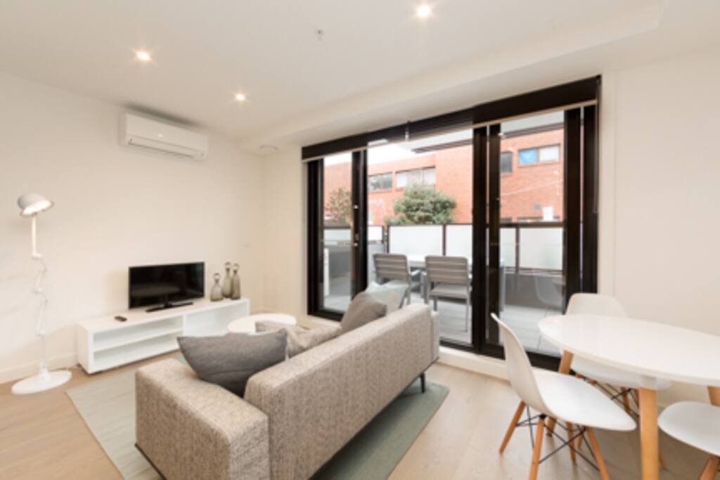 Plenty of natural light - split system heat / cool unit